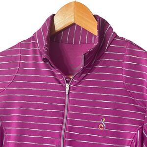 Zero Restriction Golf 1/4 Zip Womens XS Performance Pullover Long Sleeve Stripe‎